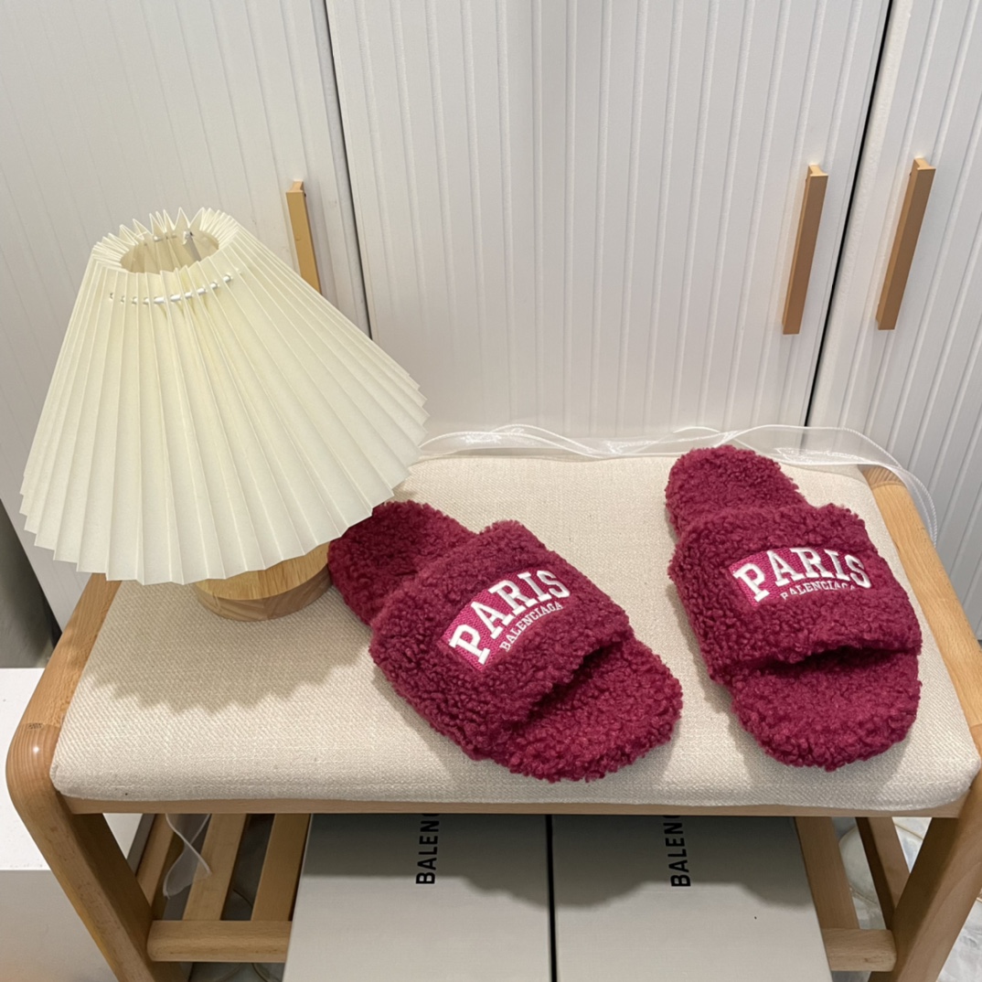 B style winter new fuzz fur slippers-Luxeon