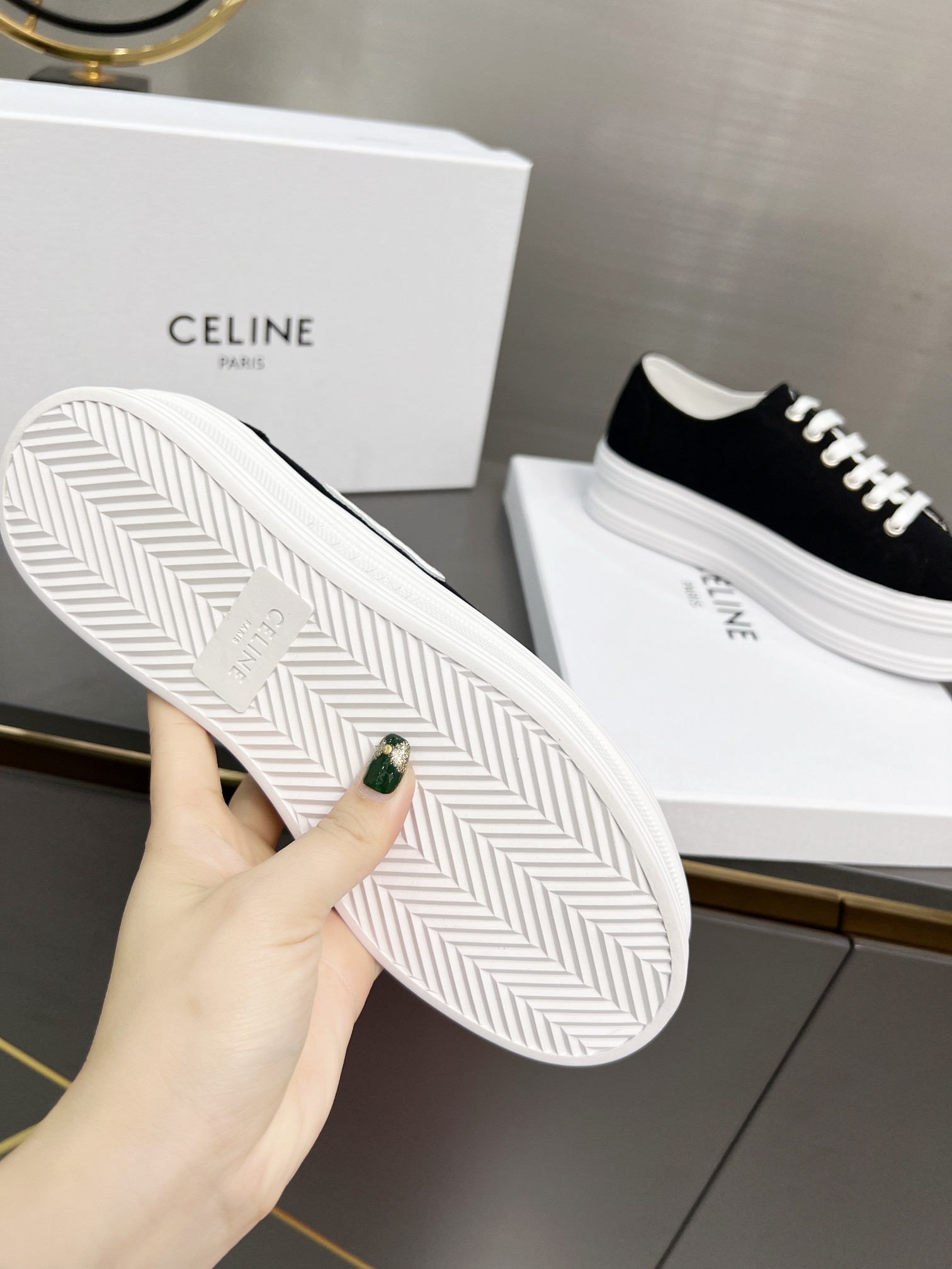 C style low heel canvas casual shoes-Luxeon