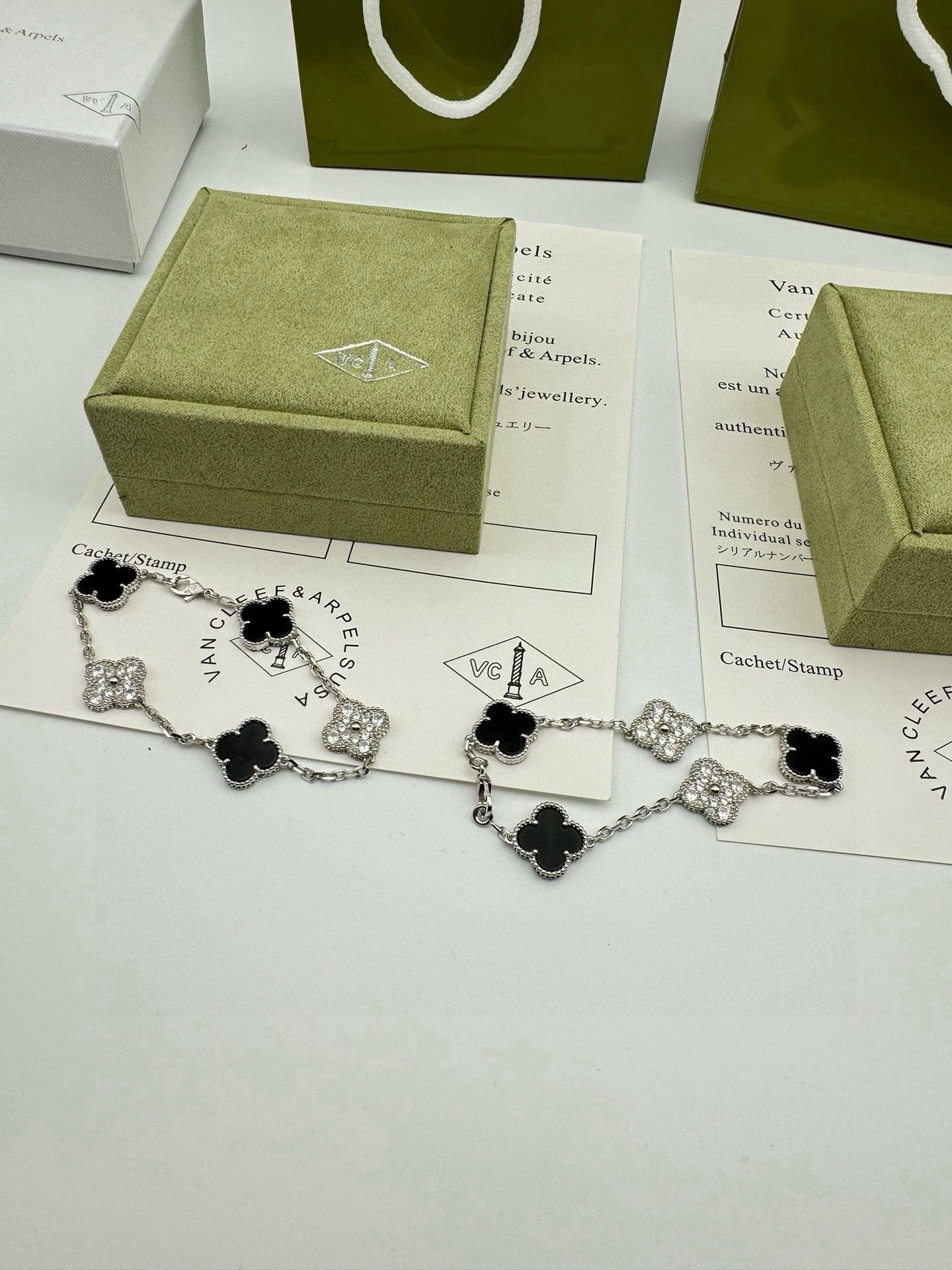 V style Four Leaf Clover Bracelet