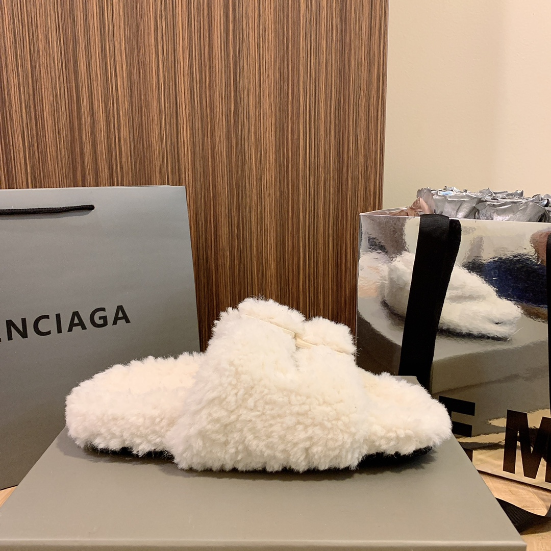B style new wool slippers-Luxeon