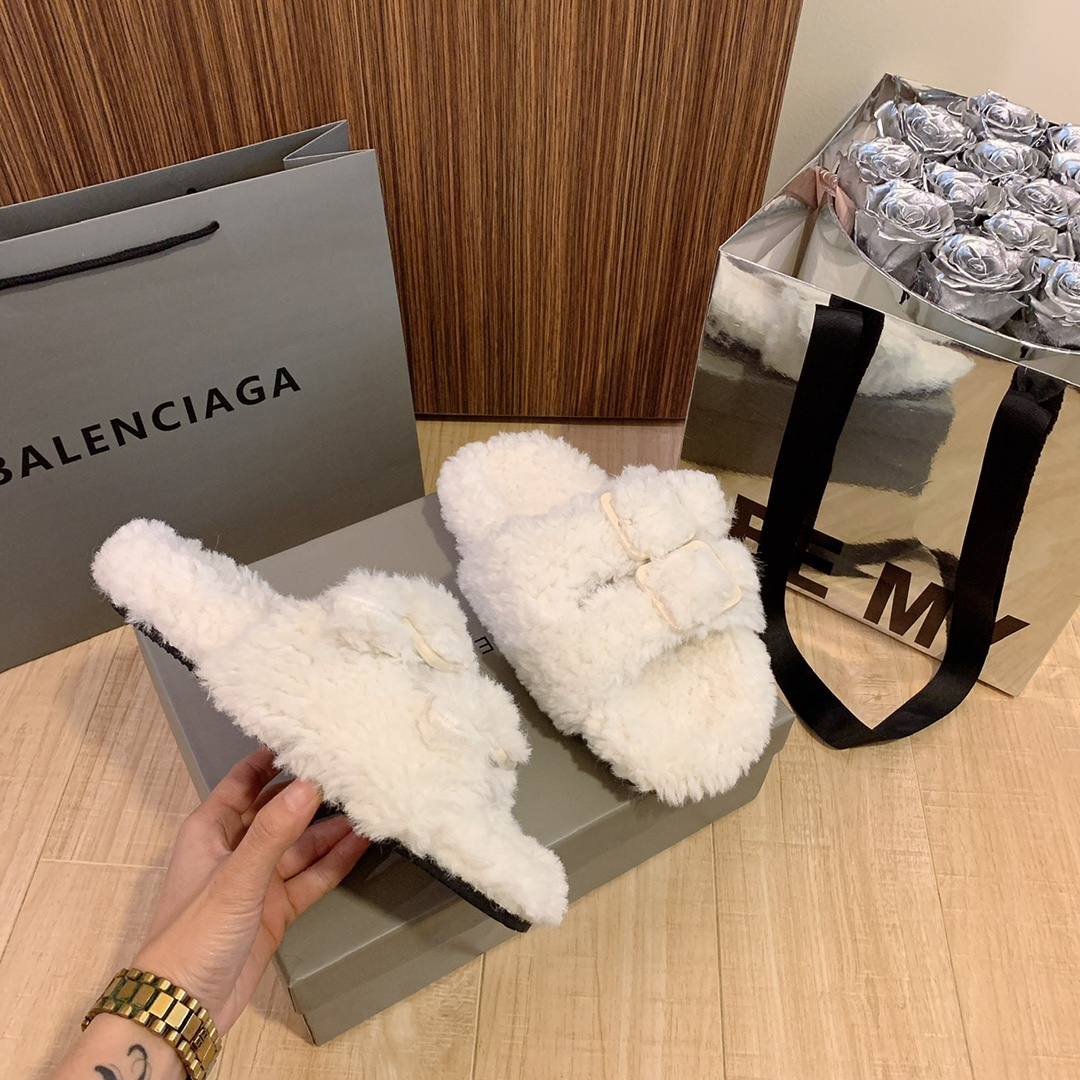 B style new wool slippers-Luxeon