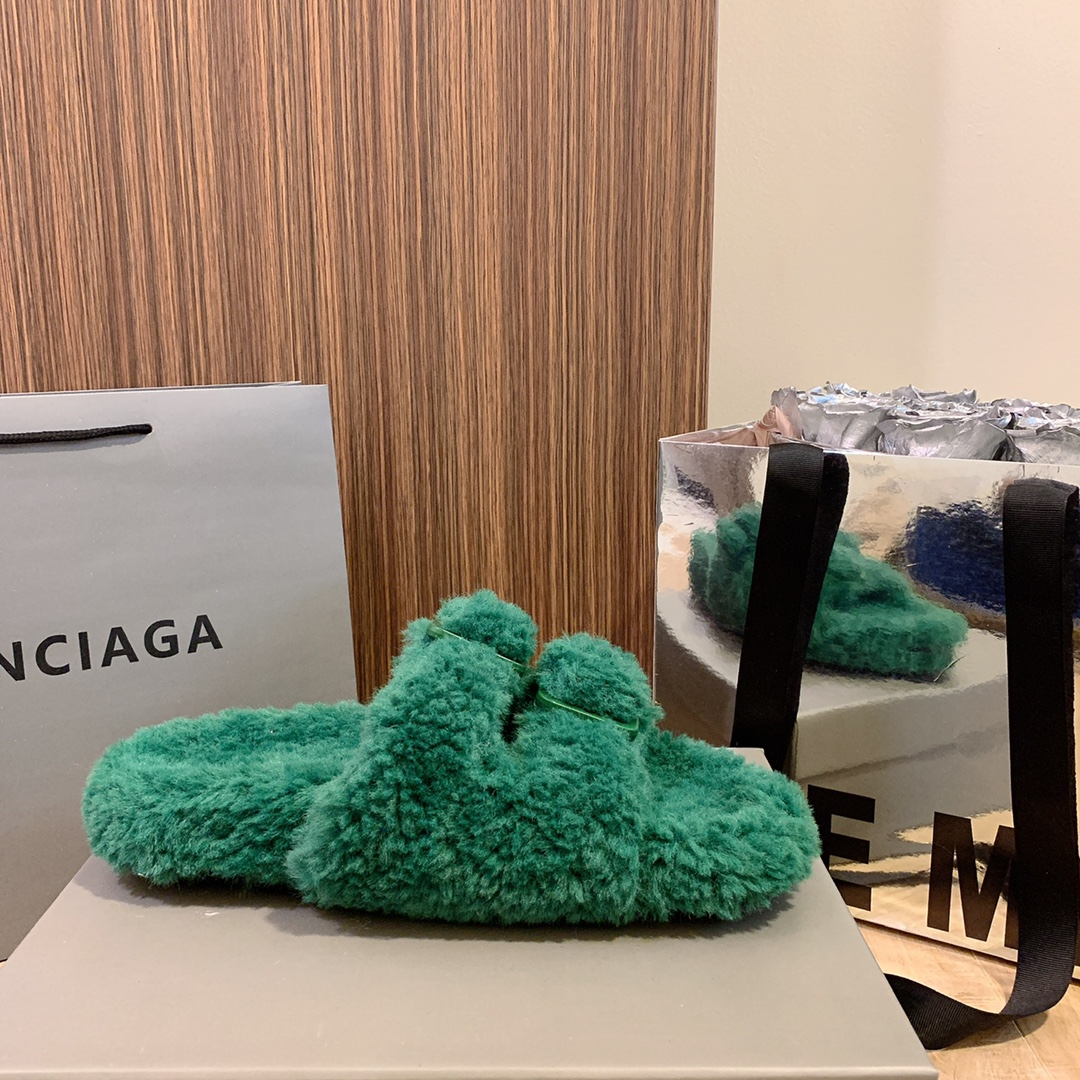 B style new wool slippers-Luxeon