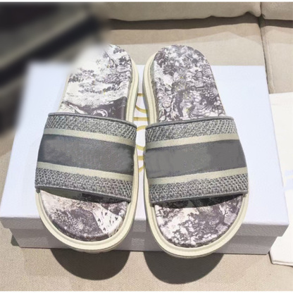 D style Women's Flat Open Toe Slippers-Luxeon