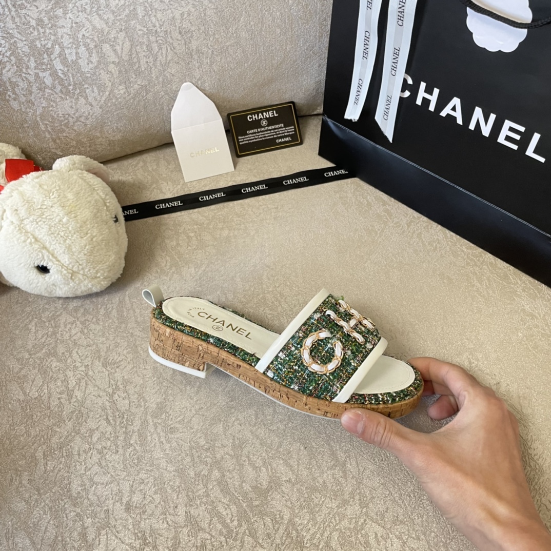 C style New Woven Platform Slippers-Luxeon