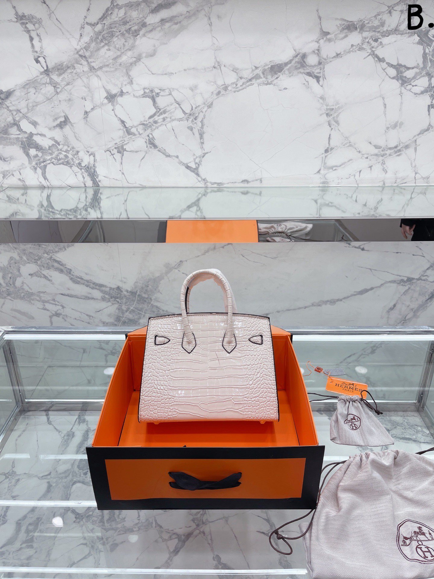 H style Birkin Classic Handbags Crocodile Pattern-Luxeon