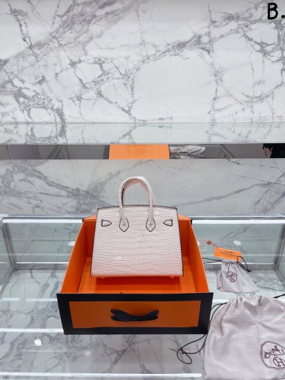 H style Birkin Classic Handbags Crocodile Pattern-Luxeon