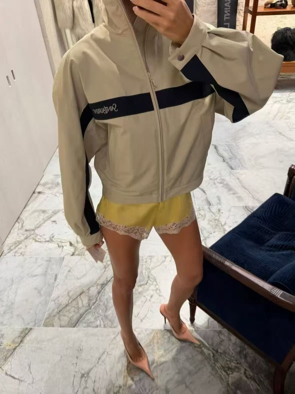 Color-blocked jacket 