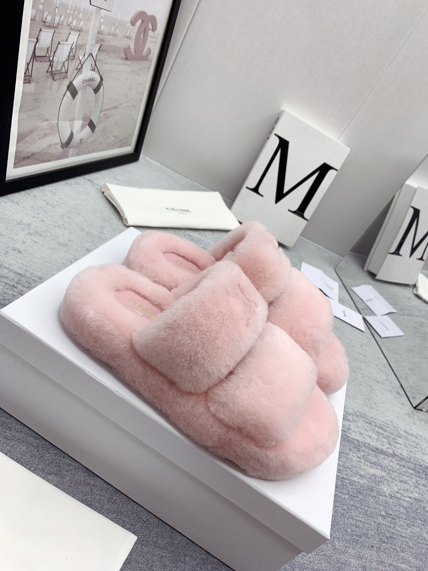 C style new winter pure wool slippers top quality-Luxeon