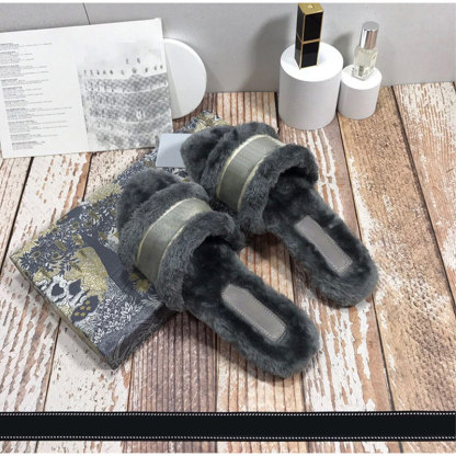 D style Women Warm Embroidery Slippers-Luxeon