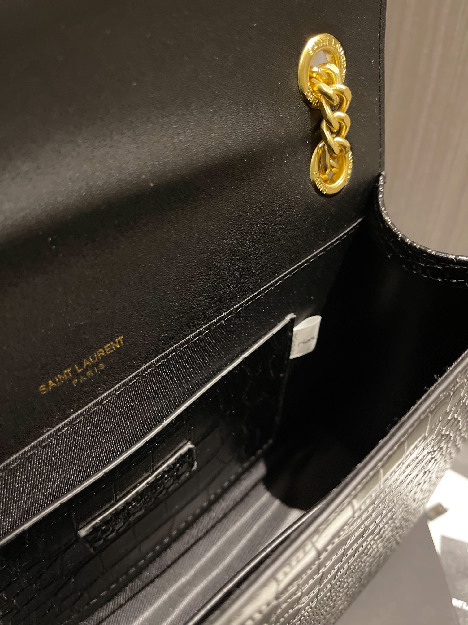 Y style Saint Laurent Handbags Crocodile Pattern-Luxeon