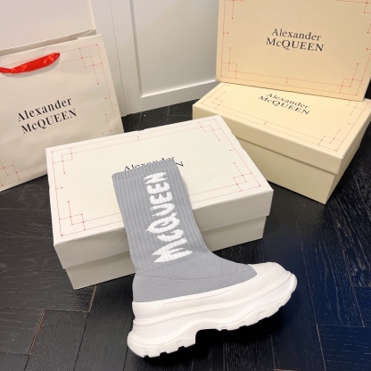 Alexander McQueen women sneakers sock boots-Luxeon