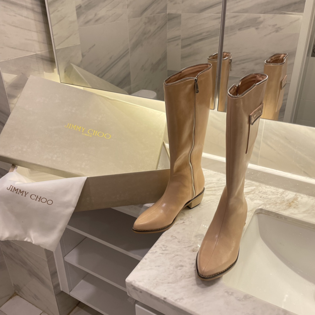 Jimmy Choo new autumn winter zipper knee & ankle boots-Luxeon
