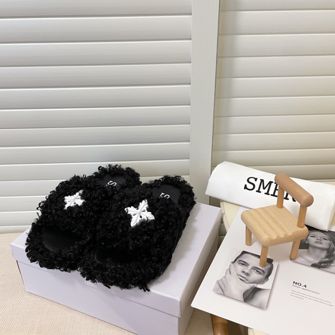 SMFK 2022 new women fur slippers-Luxeon