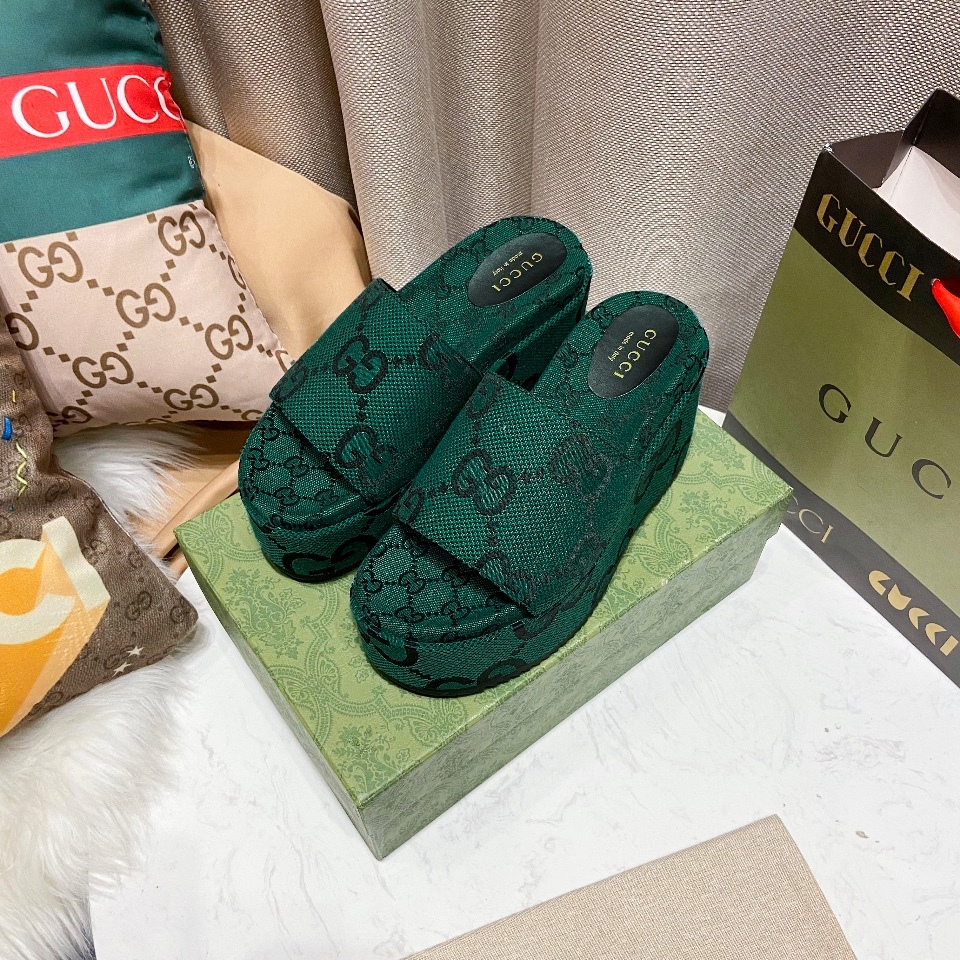 G style embroidered platform shoes-Luxeon