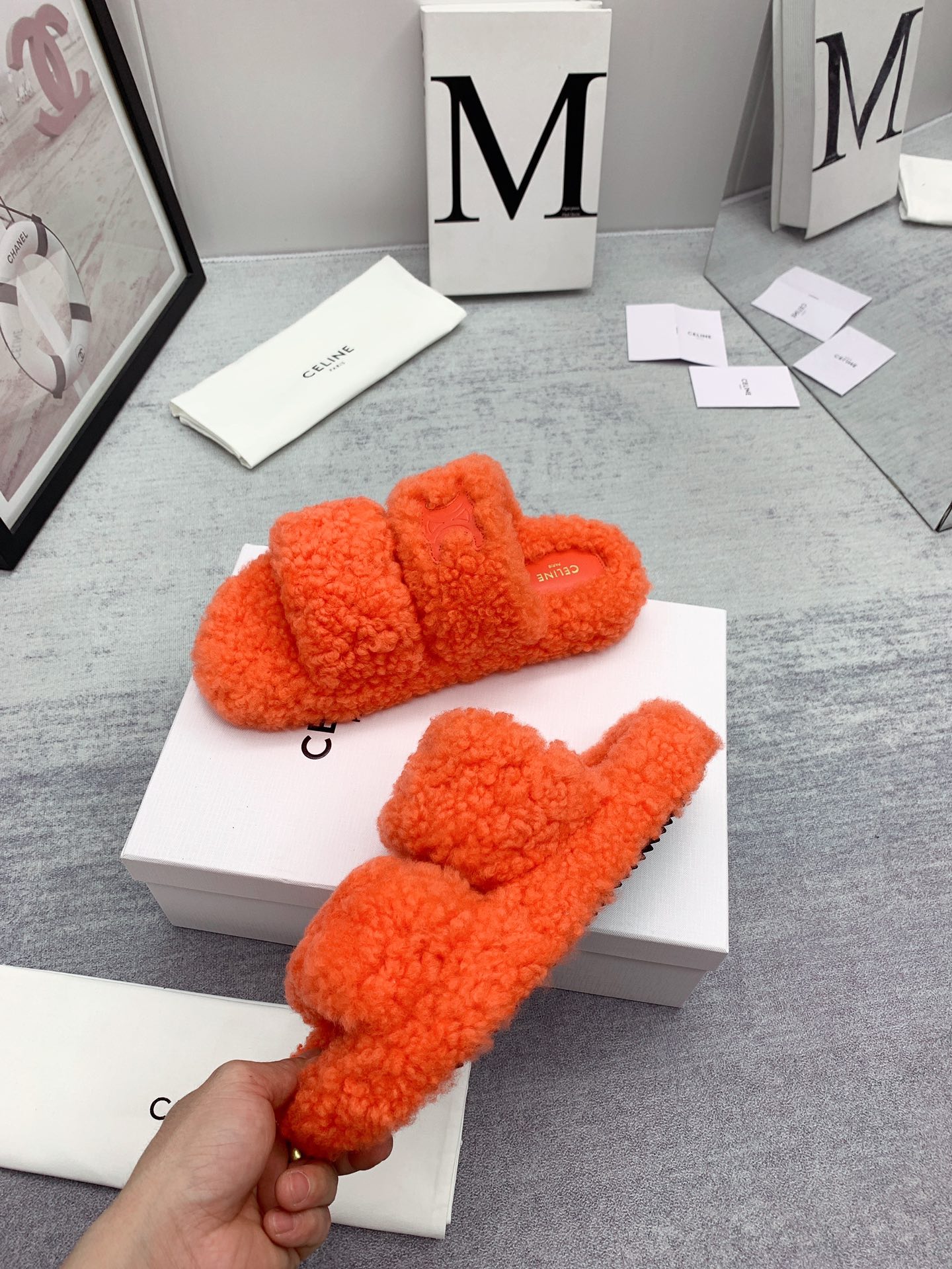 C style new winter pure wool slippers top quality-Luxeon