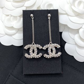 C style Double Sided Diamond Earrings-Luxeon