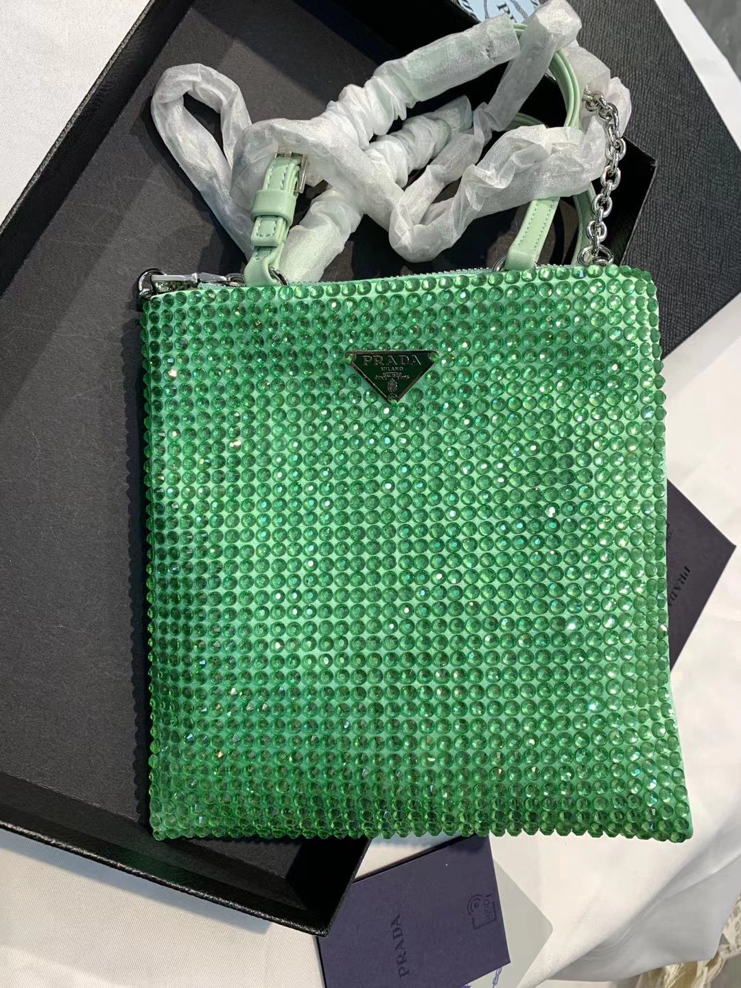 P style handbags square tote rhinestones bags-Luxeon