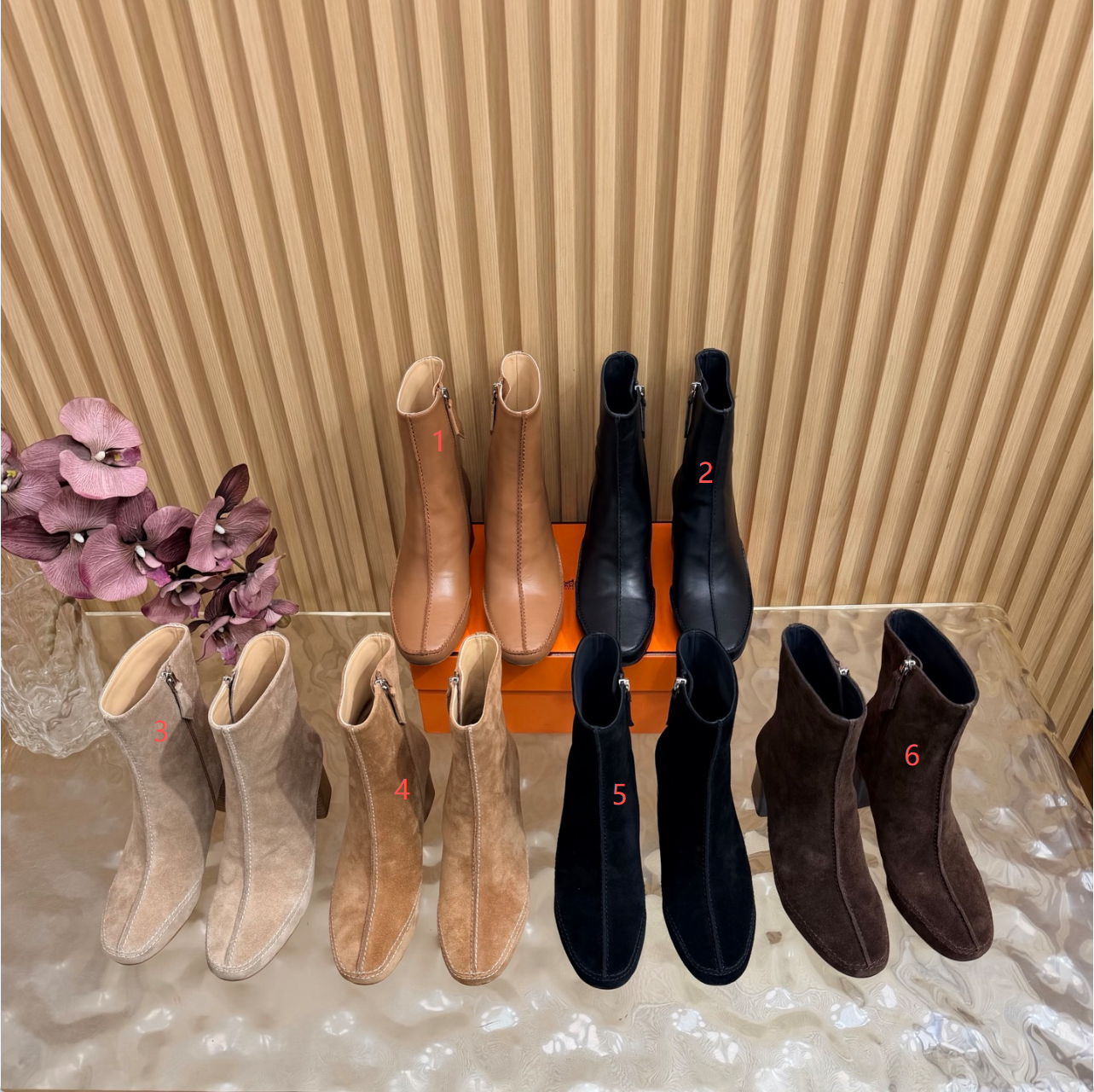 Vintage-minimalist block-heeled ankle boots 35-41/6.5cm