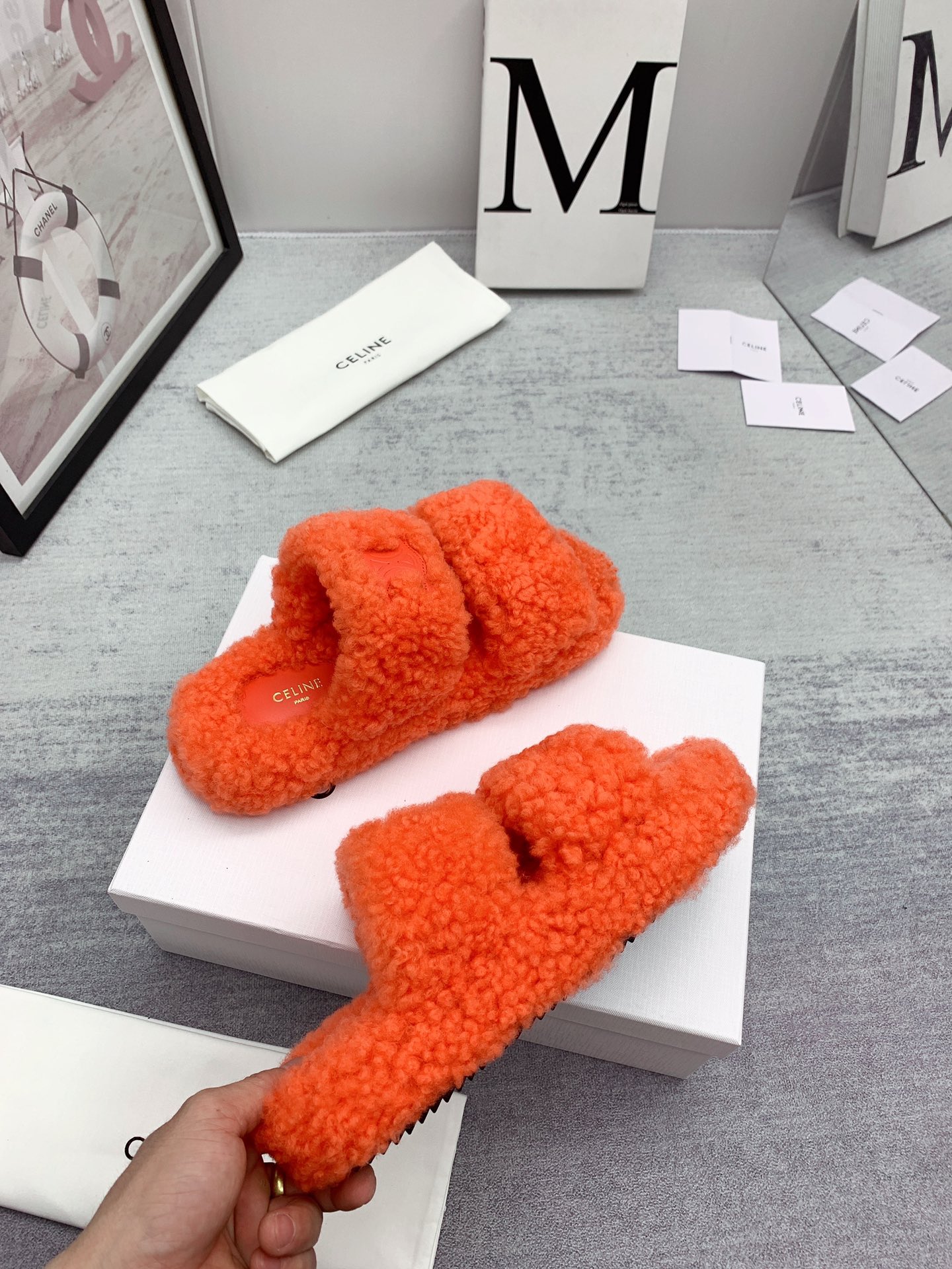 C style new winter pure wool slippers top quality-Luxeon