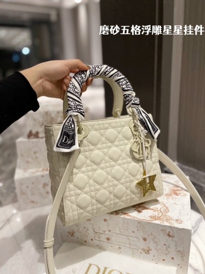 D style Diana Handbags Frosted (five grids)-Luxeon