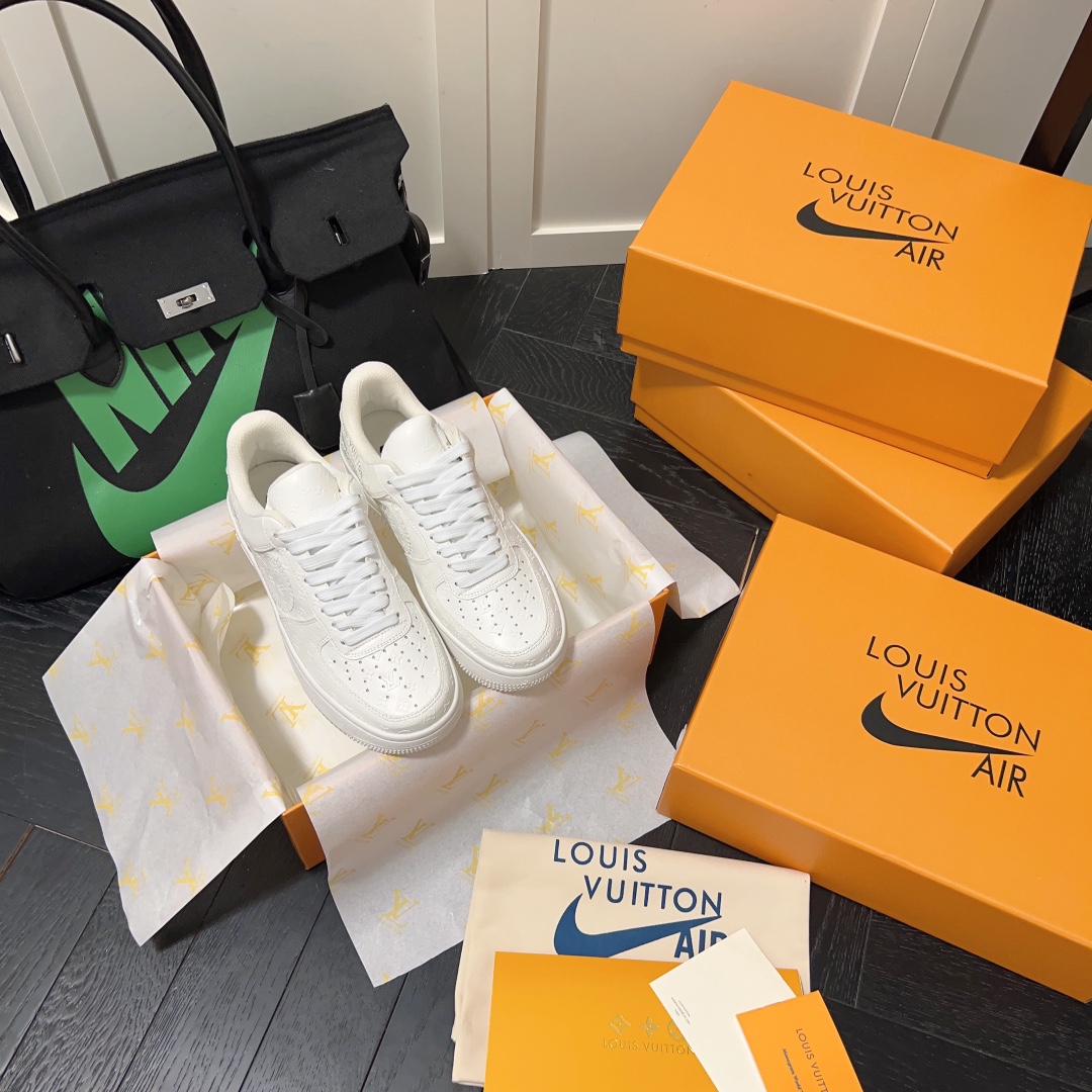 L style . x . Air Force1 22ss co-brand commerative sneaker Unisex casual shoes-Luxeon