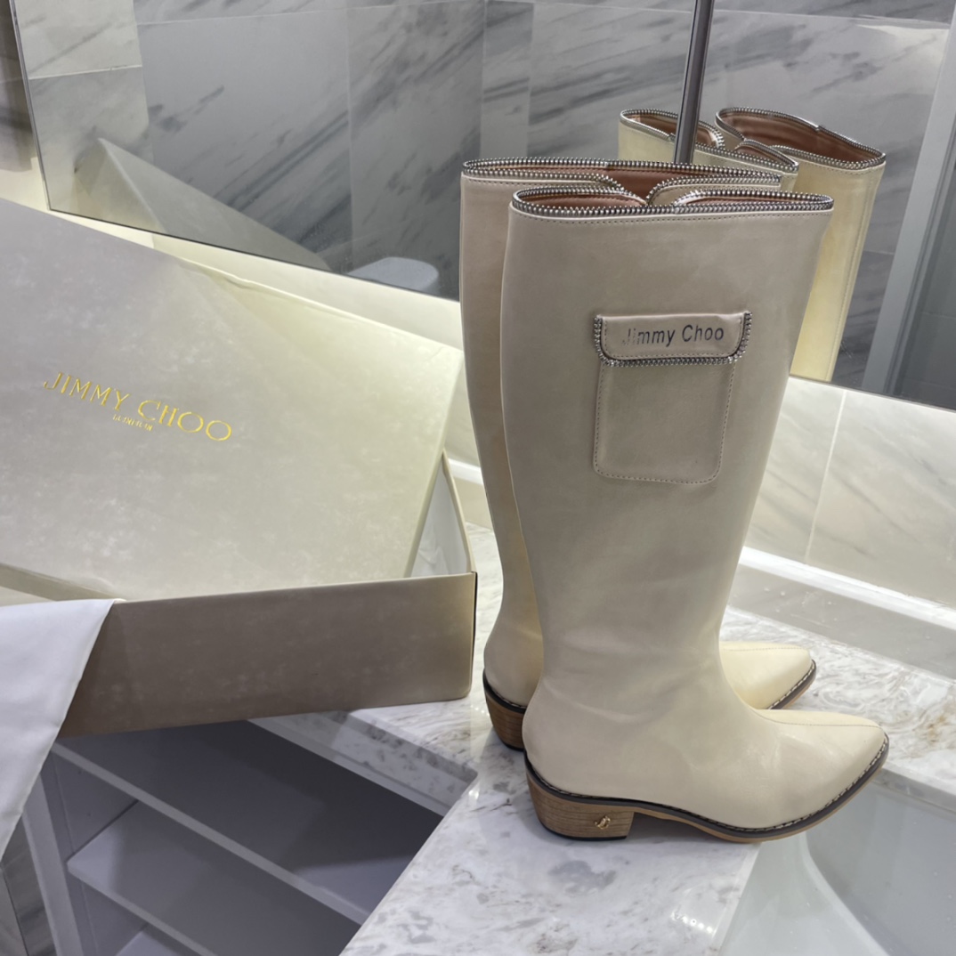 Jimmy Choo new autumn winter zipper knee & ankle boots-Luxeon