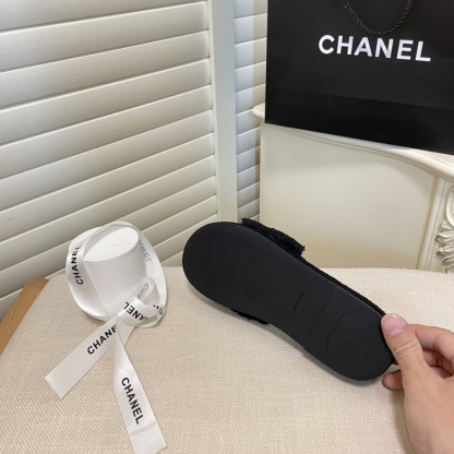 C style double-C winter wool slippers-Luxeon