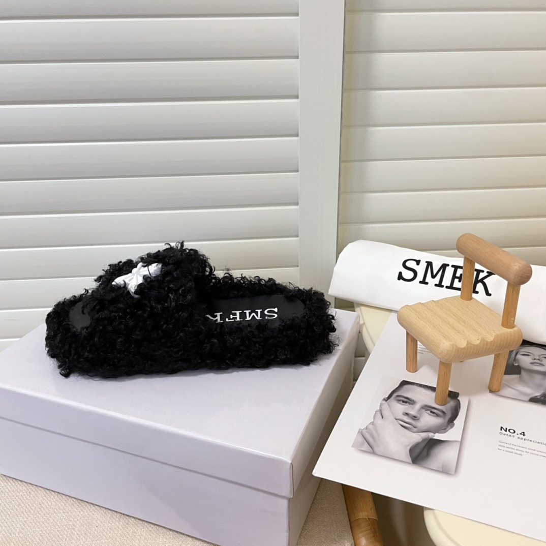 SMFK 2022 new women fur slippers-Luxeon