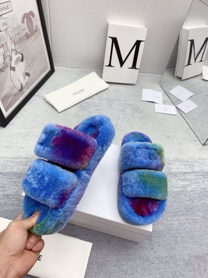 C style new winter pure wool slippers top quality-Luxeon