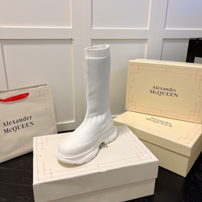 Alexander McQueen women sneakers sock boots-Luxeon