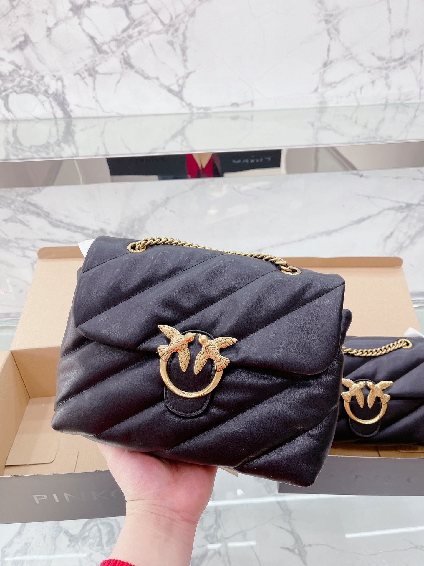 Pinko Puff Handbags Pillow Bag-Luxeon