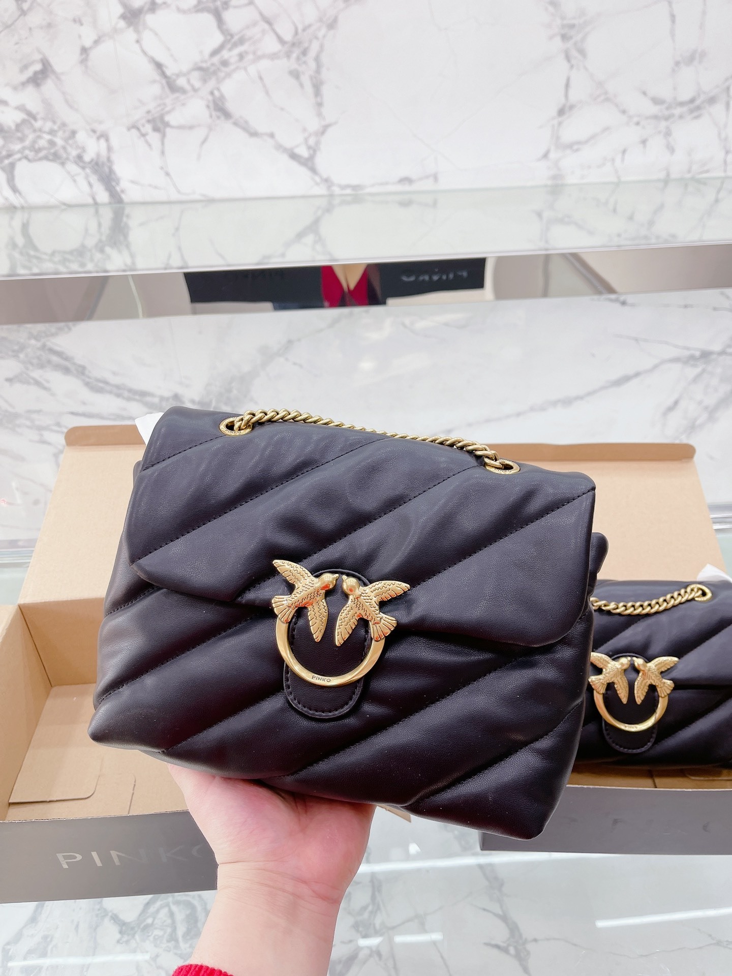 Pinko Puff Handbags Pillow Bag-Luxeon