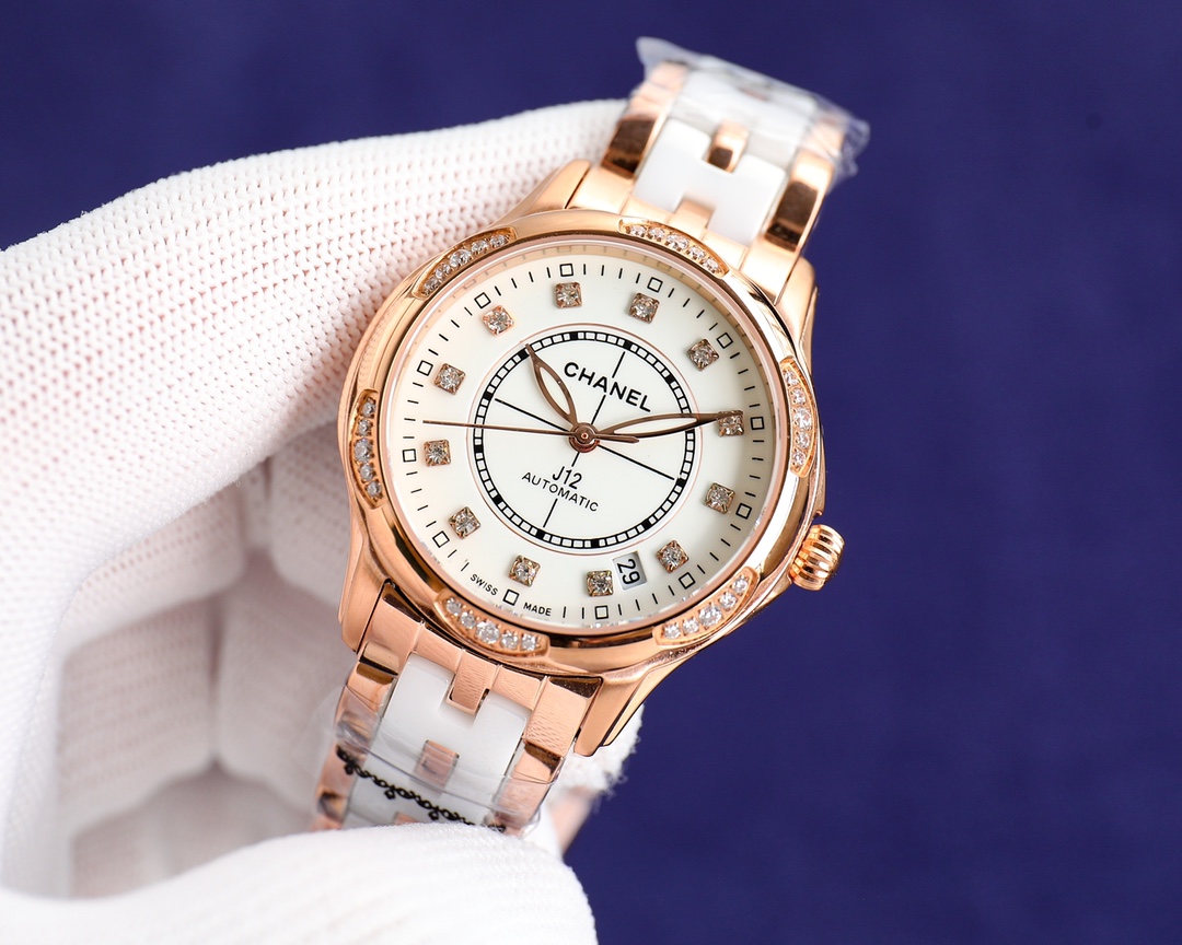 C style Wrist Watch Ceramic Watchband Elegant Fashion-Luxeon