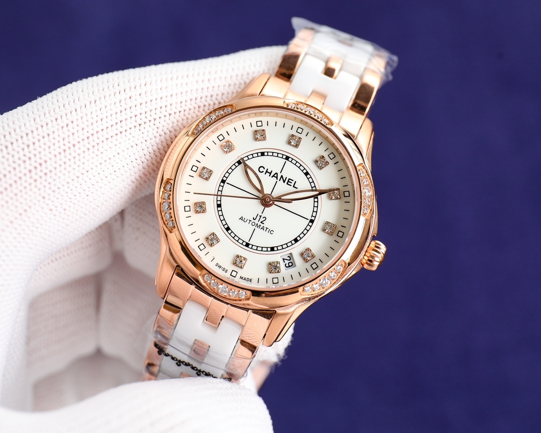 C style Wrist Watch Ceramic Watchband Elegant Fashion-Luxeon