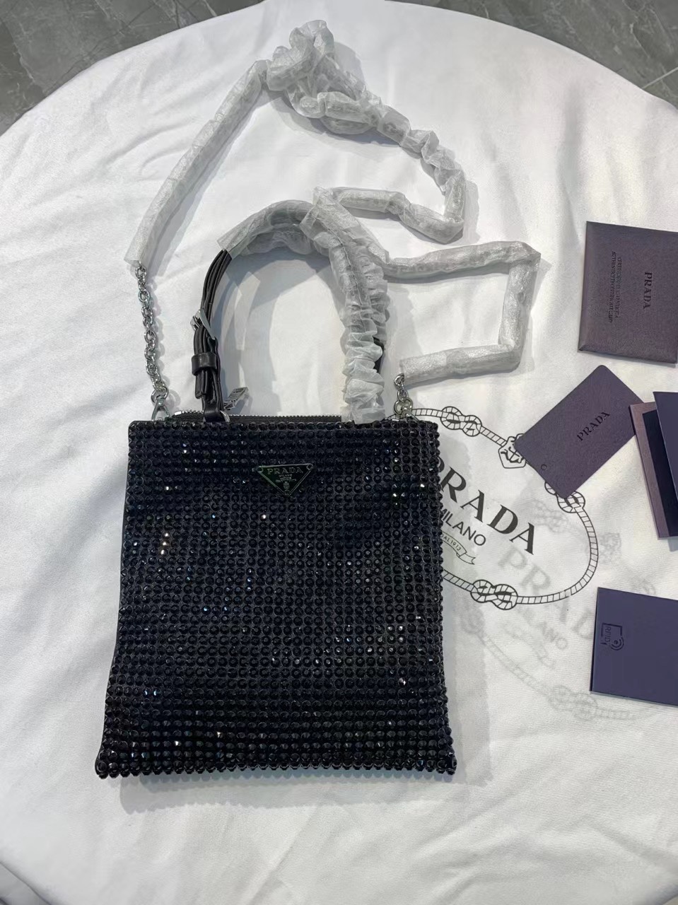 P style handbags square tote rhinestones bags-Luxeon