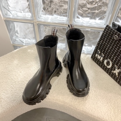 Givenchy patent leather solid ankle boots-Luxeon