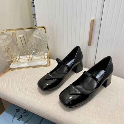 P style Women Square Low Heel Pump-Luxeon