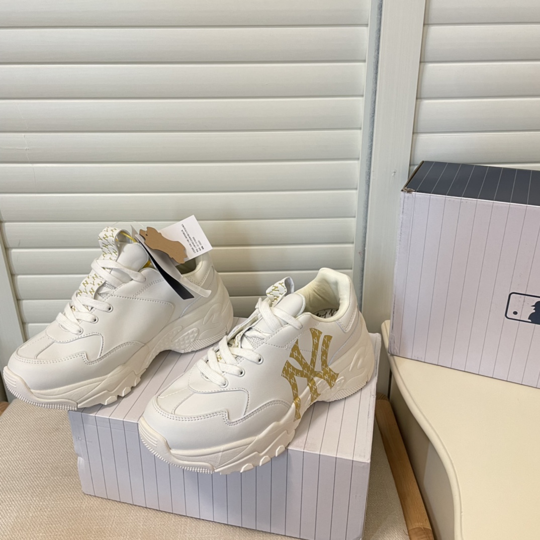MLB new height-increasing thick sole sneakers casual shoes-Luxeon