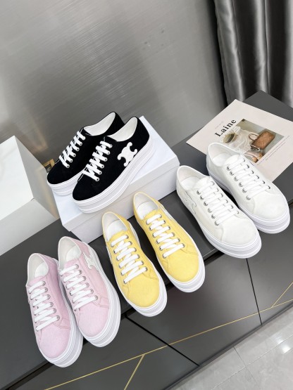 C style low heel canvas casual shoes-Luxeon