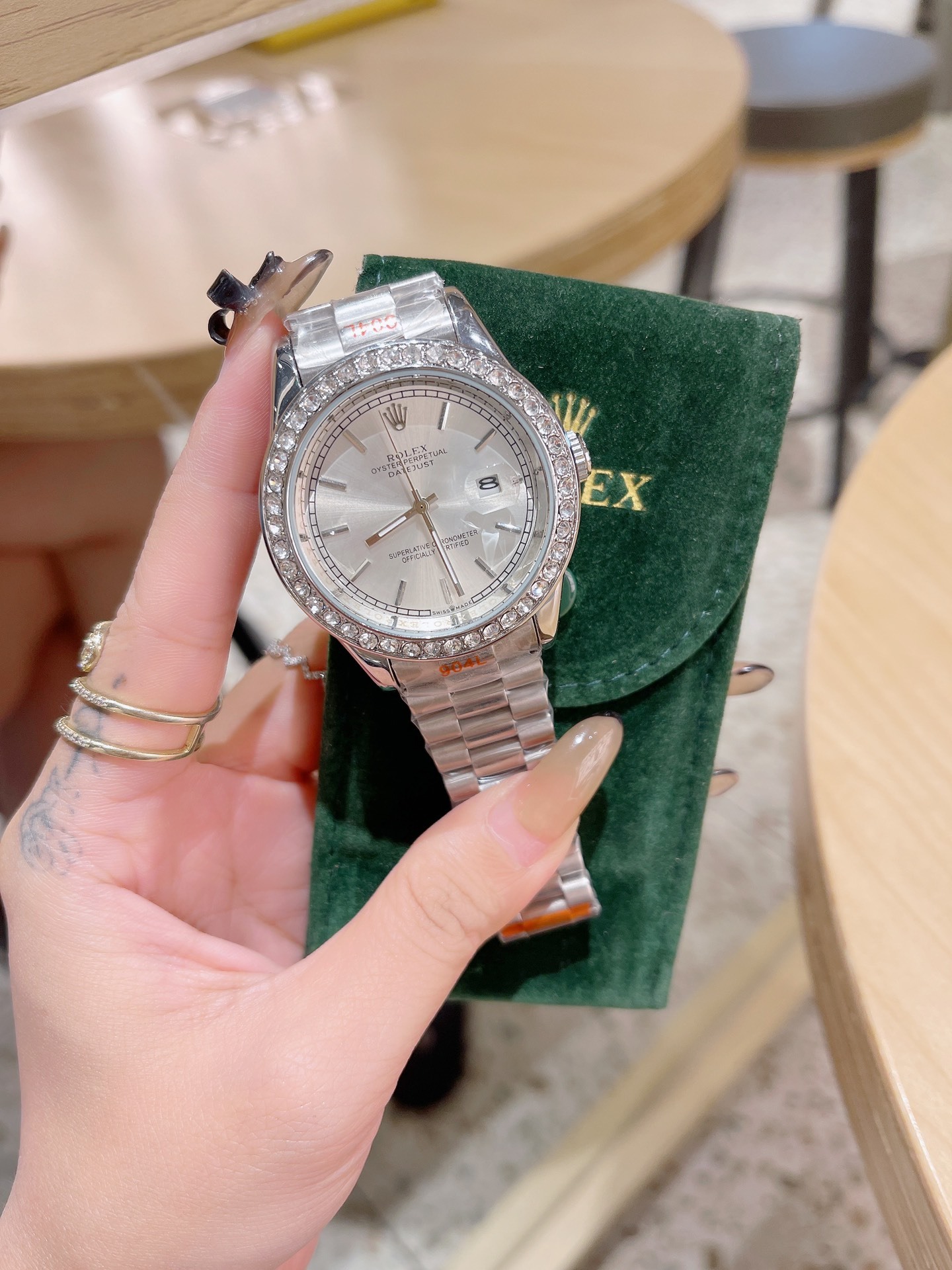 Rolex Watch Men 316 Fine Steel Diamond Shell-Luxeon