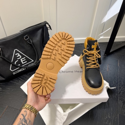 PALM ANGLE lace up rivet short ankle boots-Luxeon