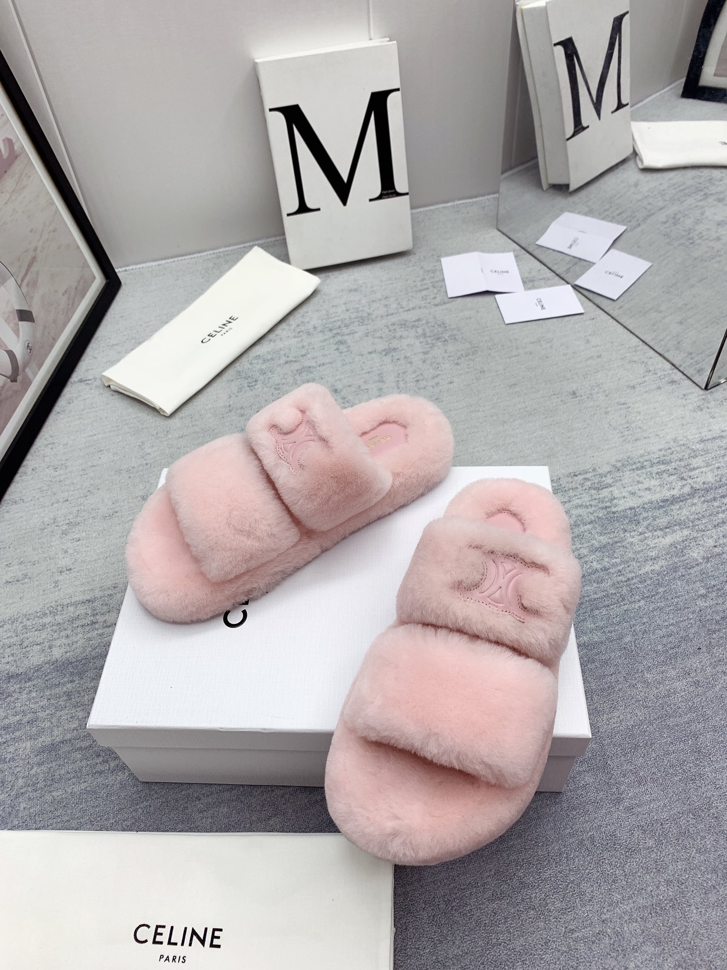 C style new winter pure wool slippers top quality-Luxeon