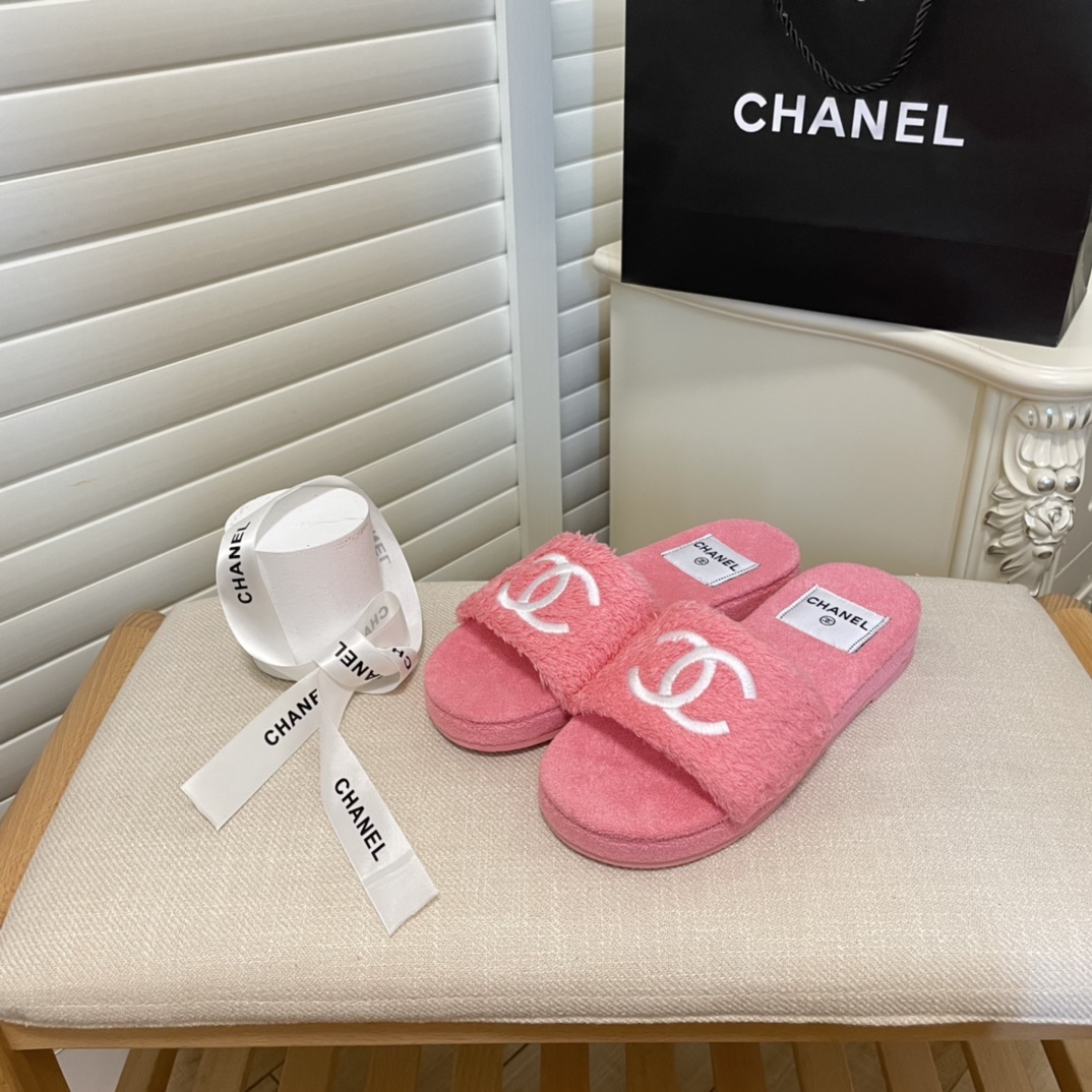 C style double-C winter wool slippers-Luxeon