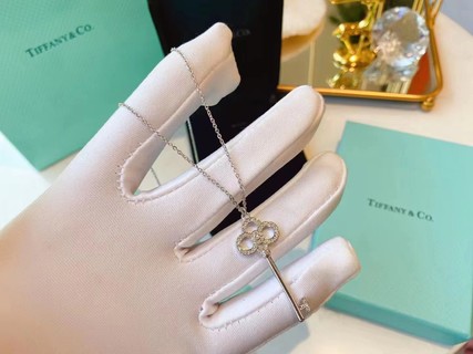 Tiffany Key Necklace Full Diamonds-Luxeon