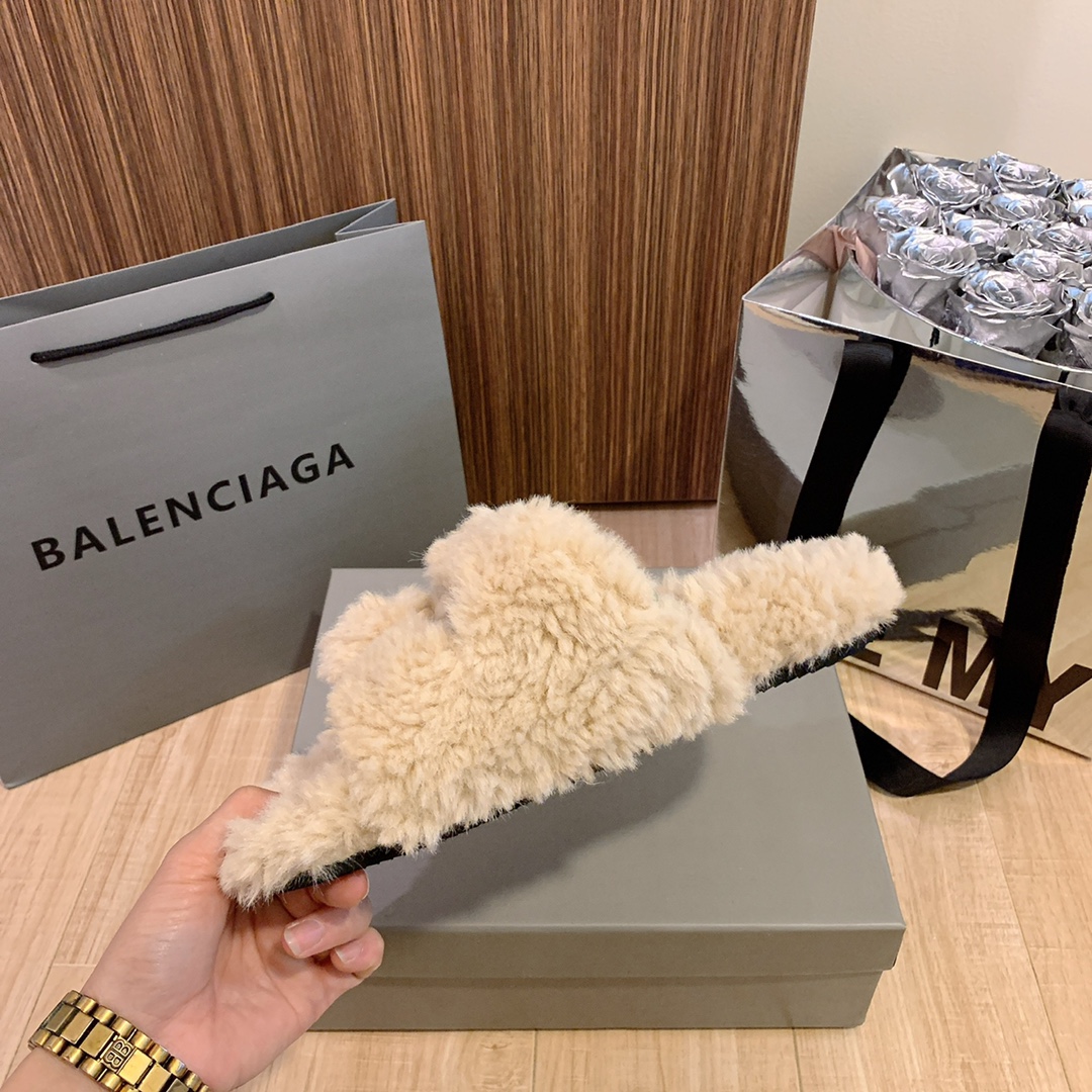 B style new wool slippers-Luxeon