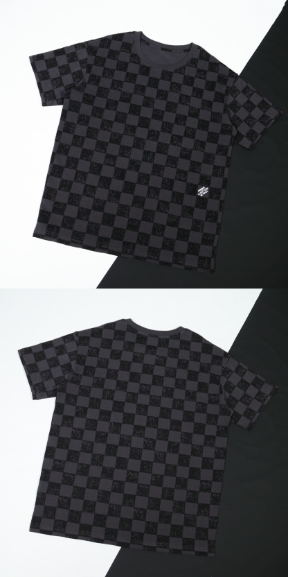 L style Top quality high level checkerboard dyed short sleeve T-shirt-Luxeon