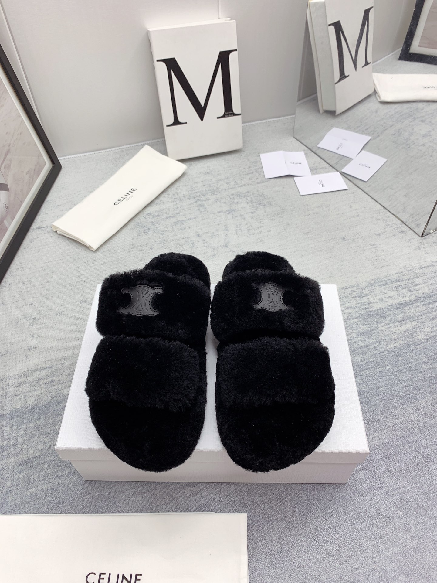 C style new winter pure wool slippers top quality-Luxeon