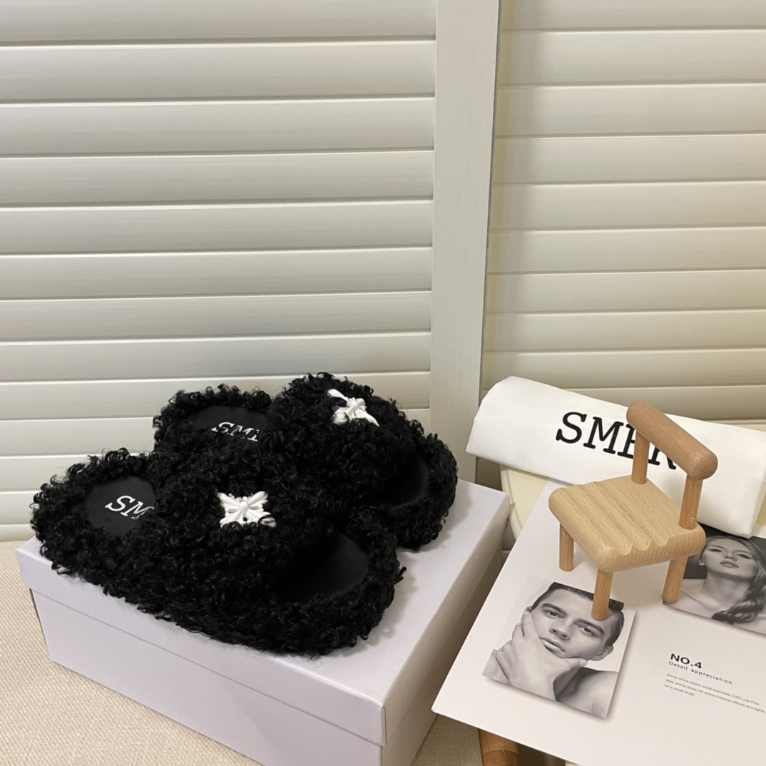 SMFK 2022 new women fur slippers-Luxeon