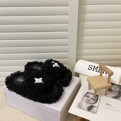 SMFK 2022 new women fur slippers-Luxeon