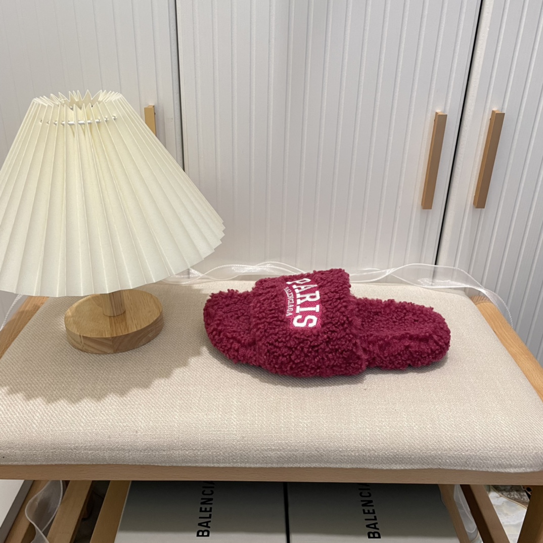 B style winter new fuzz fur slippers-Luxeon